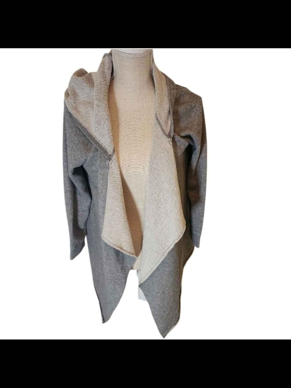 Juicy Couture Two-Tone Gray Open Front Cardigan